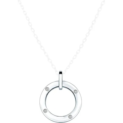 SAVICKI Висулка с гравиране: сребро. бял сапфир