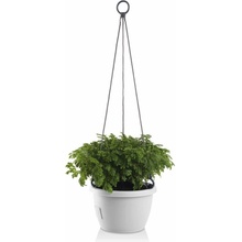 Gardenico Samozavlažovací závěsný květináč Marina bílá pr. 30 cm