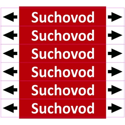 Grafiko | Suchovod - dle ISO 20560 - Materiál Samolepící PVC folie, Rozměr aršík 6 ks 52x300 mm