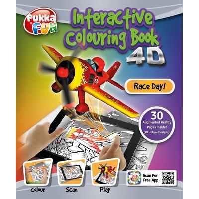 Interaktivní omalovánky 4D Pukka Fun-závodní den