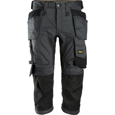 AllroundWork Snickers Workwear nohavice ¾ Pirate s PK šedé