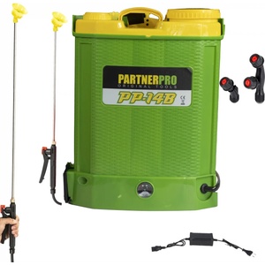 PartnerPro PP-14B Акумулаторна пръскачка 14 л. PARTNERPRO, 12V/8Ah, 3 вида дюзи Градинска пръскачка