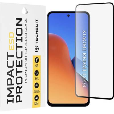 Techsuit Протектор за Xiaomi Redmi 12 4G / 12 5G / 13 / Poco M6 4G - ESD стъкло - черен