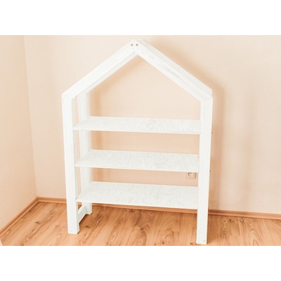 Knižnica domček Premium biela 107x35x138 cm