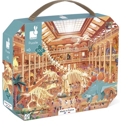 Janod Детски пъзел Janod от 100 части - Природонаучен музей (J02606)