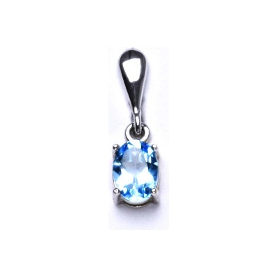 Čištín Stříbrný přívěsek přírodní kámen topaz swiss P 1246 22