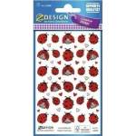 Zdesign Embossed paper stickers - Ladybugs