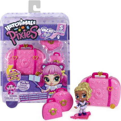 Spin Master Hatchimals pixies panenky v kufru růžová