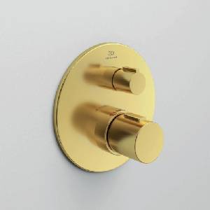 Ideal Standard Вграден смесител за душ Ideal Standard Ceratherm T100, цвят матово злато, без тяло за вграждане (A5813A2)