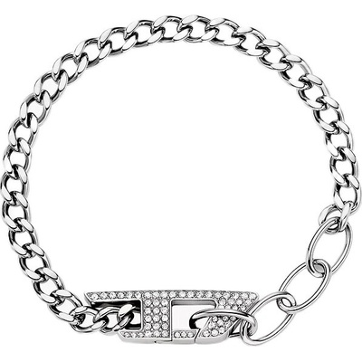 Diesel Trblietavý oceľový náramok D Logo DX1627040
