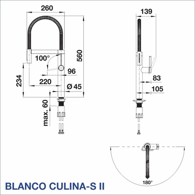 BLANCO Смесител за кухня blanco, culina-s ii (culina-s ii)