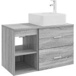 vidaXL Комплект мебели за баня 2 бр. Сив Сонома Инженерна дървесина (3403901)