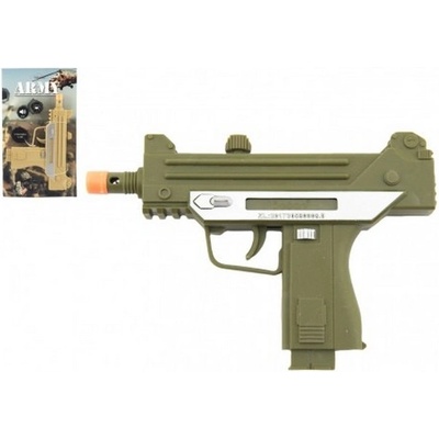 Teddies pištole samopal plastové batérie so zvukom so svetlom 2 farby na karte