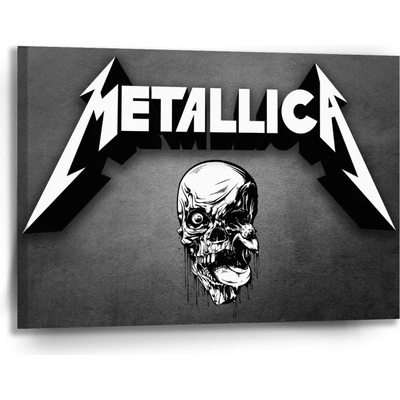 Sablio Obraz METALLICA Lebka Sivá - 90x60 cm