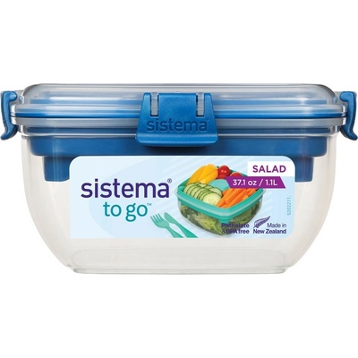 Sistema To Go Škatuľka na šalát + príbor 1 l modrá