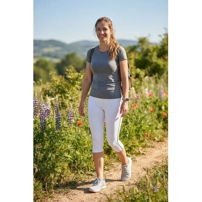 Dámske 3/4 capri streče biele