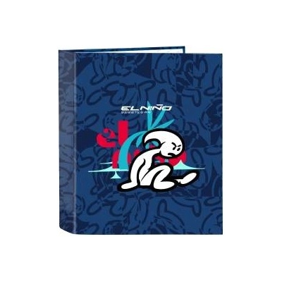 El Niño Папка с пръстени El Niño Paradise Морско син A4 27 x 33 x 6 cm