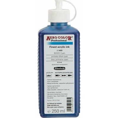 Schmincke Aero color professional akrylový atrament 250 ml 405 primárna modrá cyan