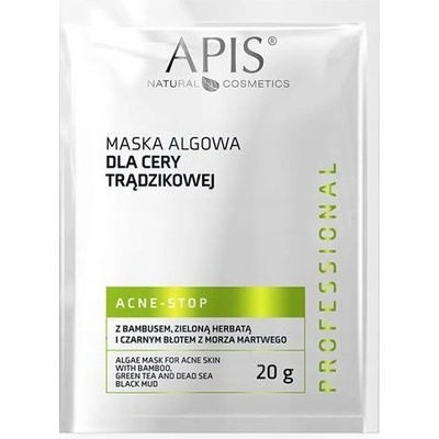Apis Acne-Stop Algae Mask for Acne Skin with Bamboo Green Tea and Dead Sea Black Mud 20 g