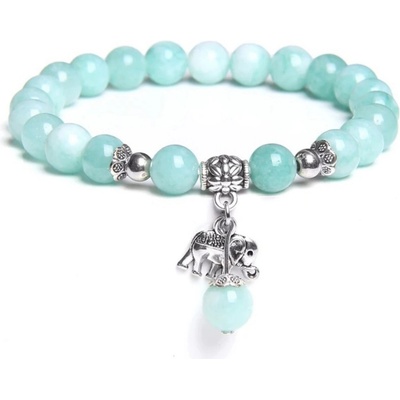 Blingstar náramek s přívěskem SLON štěstí Amazonite 2421