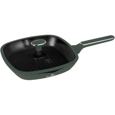 Berlingerhaus Pánev grilovací s titanovým povrchem a poklicí 28 cm Matte Green Collection