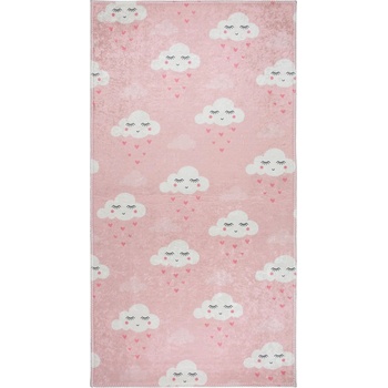 Vitaus Светлорозов детски килим подходящ за пране 120x180 cm Pink Clouds - Vitaus (KRN-KID-2001-120x180)