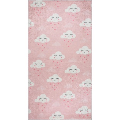 Vitaus Светлорозов детски килим подходящ за пране 120x180 cm Pink Clouds - Vitaus (KRN-KID-2001-120x180)
