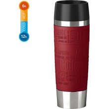 Emsa Termohrnek TRAVEL MUG Grande Quick press 500 ml červený