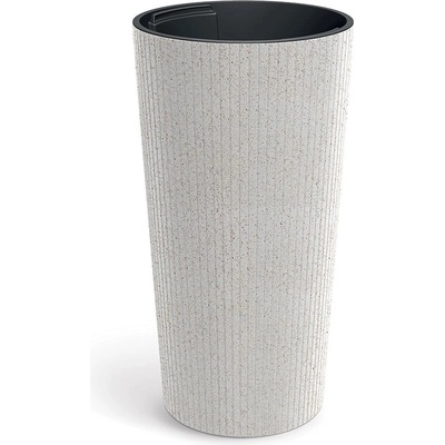 Prosperplast Kvetináč Lamie Slim Eco Wood biely, 30 cm