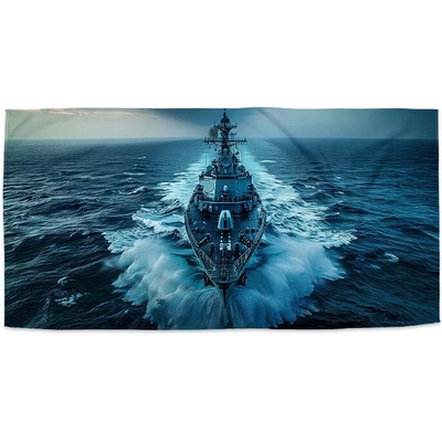 Sablio Uterák Vojnová loď prerážajúca oceán 50 x 100 cm