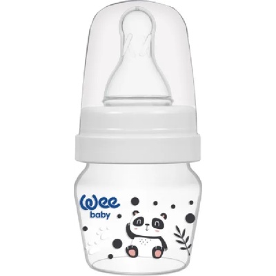 Wee Baby Шише Wee Baby Mini, РР, с 2 накрайника, 30 ml, бяло (778)