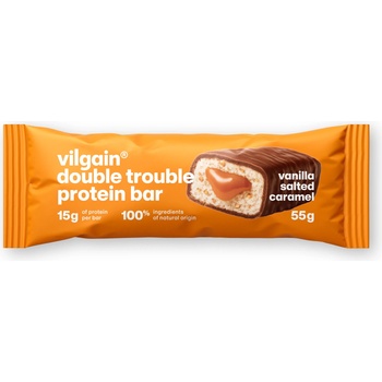 Vilgain Double Trouble протеинов бар - Ванилия със солен карамел