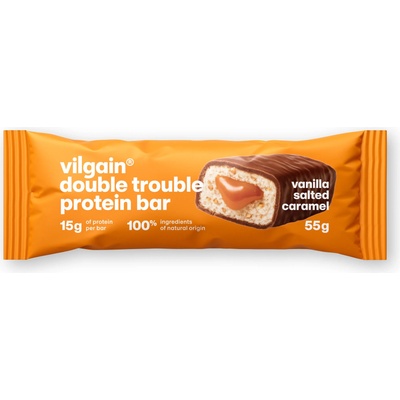 Vilgain Double Trouble протеинов бар - Ванилия със солен карамел