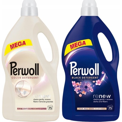 Perwoll Renew Light Colors Tekutý prací prostředek Dark Bloom 2 x 3,75 l 75 PD