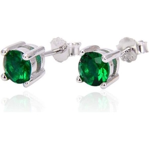 Silenti Jewelry Сребърни обеци "Нежна Приказка" - Червен