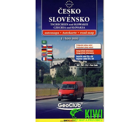 Mapa Česko a Slovensko