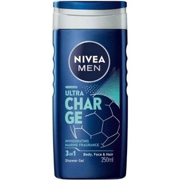 Nivea Men Ultra Charge 3v1 sprchový gél pánsky 250 ml Ultra Charge