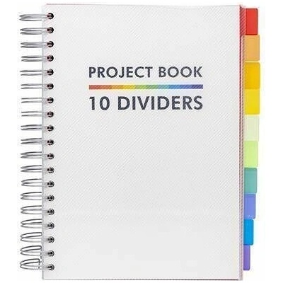 PUKKA PAD Spirálový sešit White Project Book mix vzorů B5 linkovaný 9603