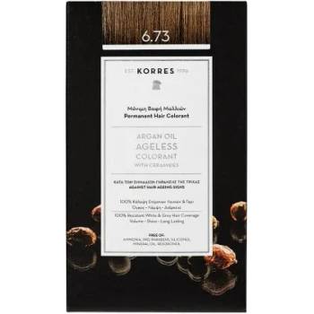 Image 1 of KORRES Нова трайна боя за бели коси с Арган & Серамиди Златно какао , Korres Argan Oil Ageless Colorant 50ml 6.73 Gold Cocoa Hair Colorant For White Hair