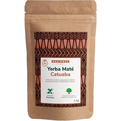 BrainMax Sypaný čaj Pure Organic Yerba Maté Catuaba 1000 g