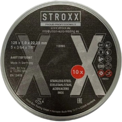 Stroxx Řezných kotoučů 125 x 1,0 x 22,23 mm 34552 10 ks
