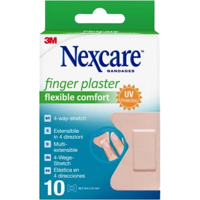 3M Nexcare Flexible Comfort pružné náplasti na prsty 44,5 × 51 mm 10 ks