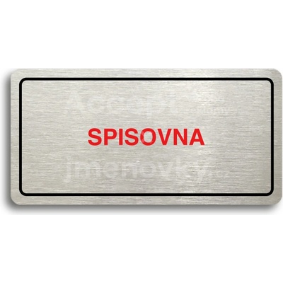 ACCEPT Piktogram SPISOVNA - stříbrná tabulka - barevný tisk