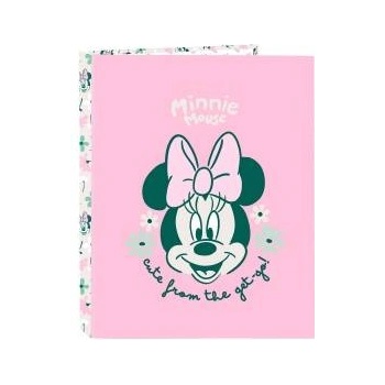 Minnie Mouse Папка с пръстени Minnie Mouse Minty Розов A4 26.5 x 33 x 4 cm
