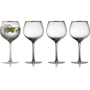 Lyngby Glas Чаша за коктейл PALERMO GOLD 650 ml, комплект от 4 бр. , за gin & tonic, златен, Lyngby Glas (LYG12061)