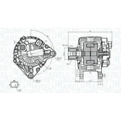 Alternátor MAGNETI MARELLI 063735356010