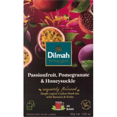 Dilmah Černý čaj Marakuja granátové jablko a zimolez 20 x 2 g