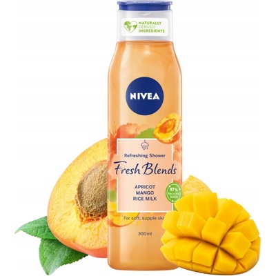 Nivea Fresh Blends Apricot & Mango & Rice Milk osviežujúci sprchový gél 300 ml