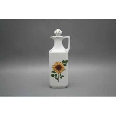 Bohemia Porcelán 1987 Karafa hranatá Slunečnice ZL 700 ml