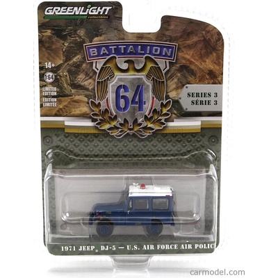 Greenlight Jeep Dj-5 U.s. Air Force Police 1971 Modrá Bílá 1:64